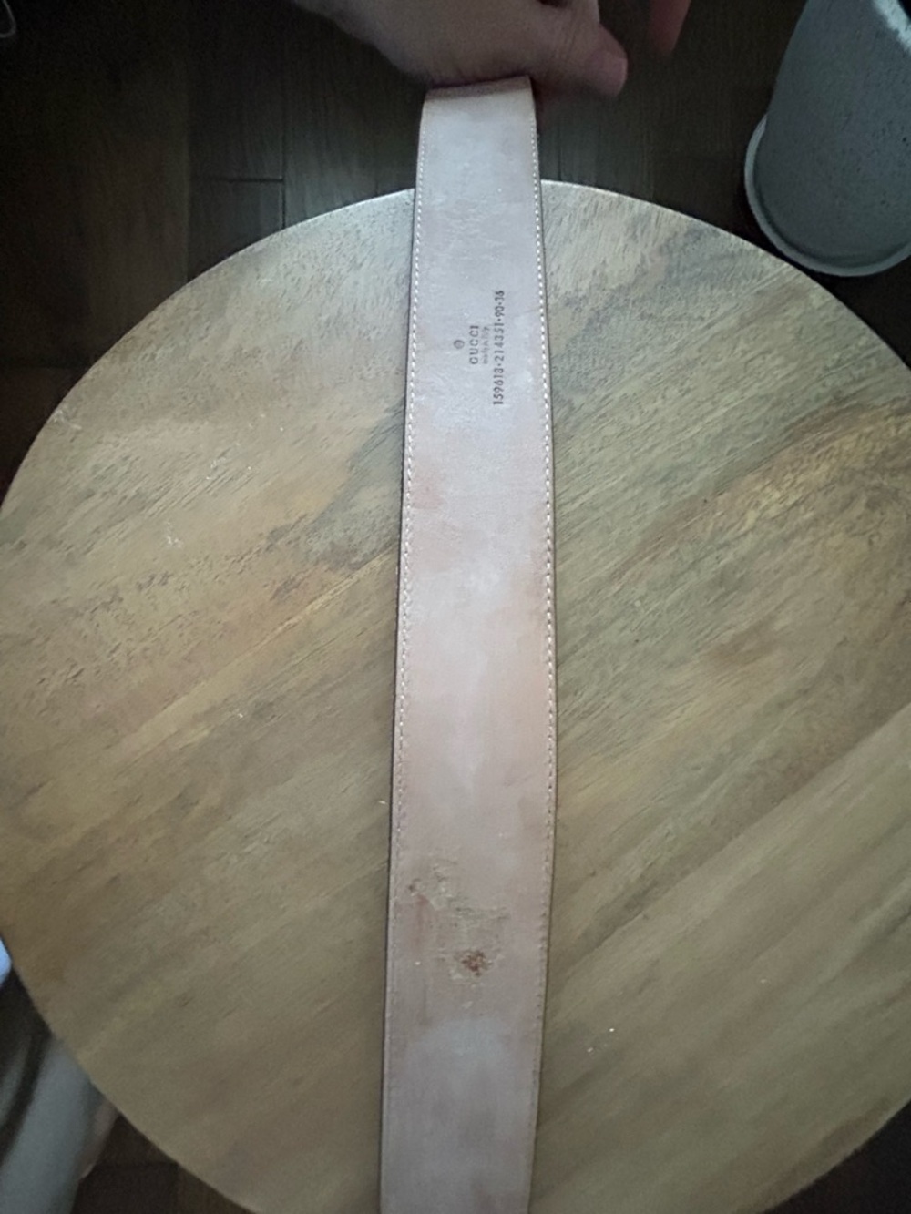 Gucci Monogram Belt with Red Leather and Gold Buckle - Picture 7 of 12